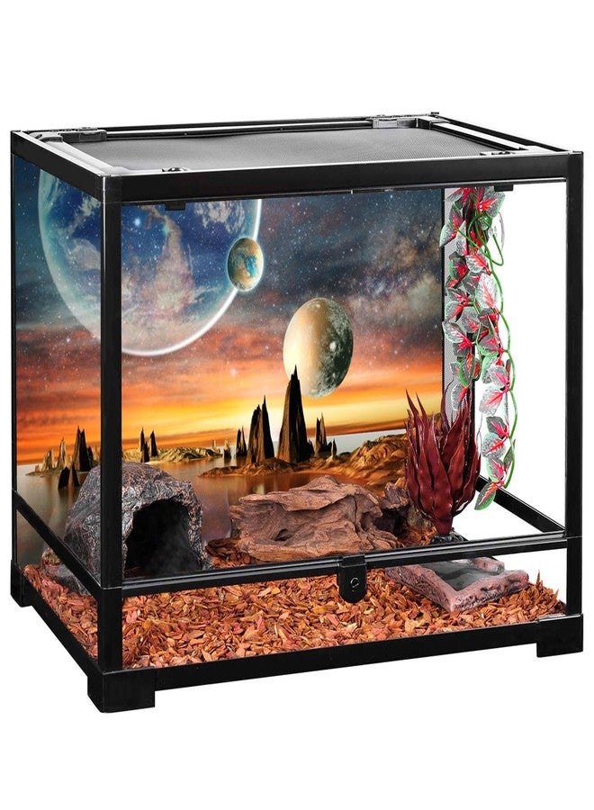 AWERT خلفية حوض أسماك AWERT مقاس 48 × 18 بوصة، بتصميم مجرة، منظر فضائي للكواكب من الأرض، خلفية لحوض أسماك، خلفية لحوض أسماك صحراوي حار - Image 4